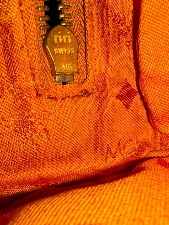 MCM Cognac Visetos Mini Crossbody Satchel with Gold Hardware - Picture 15 of 16